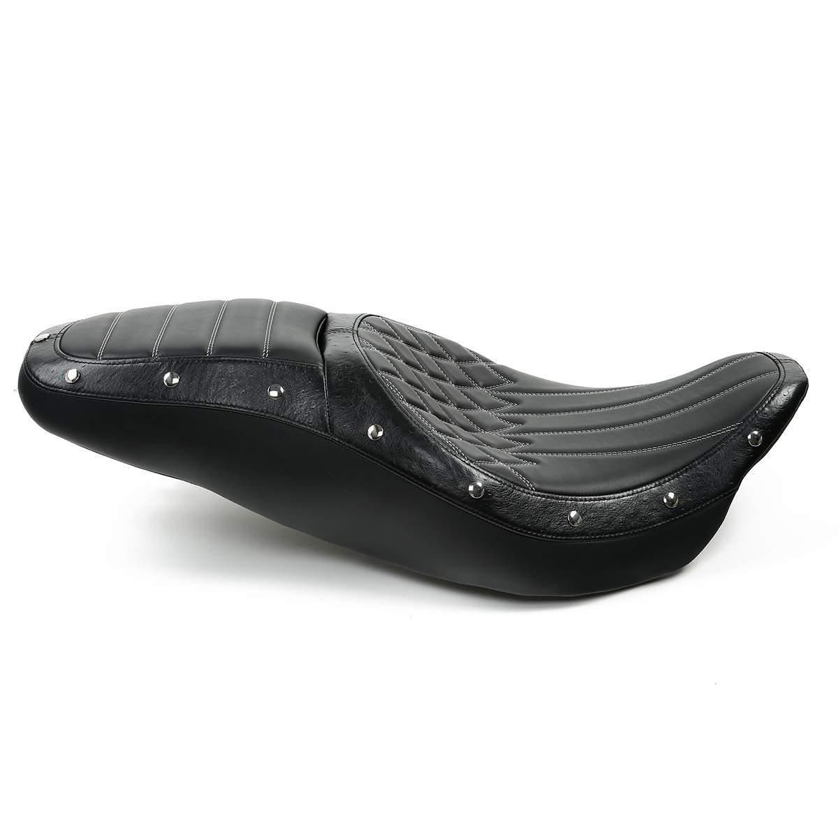 Harley Davidson Road King Street Glide Electra Glide Road Glide 2-Up Bucket Seat - Compatible with 2009-2023 Models - Comfortable Motorcycle Driver & Passenger Seat for Long Rides - Perfect for Touring, Cruising and Road Trips
