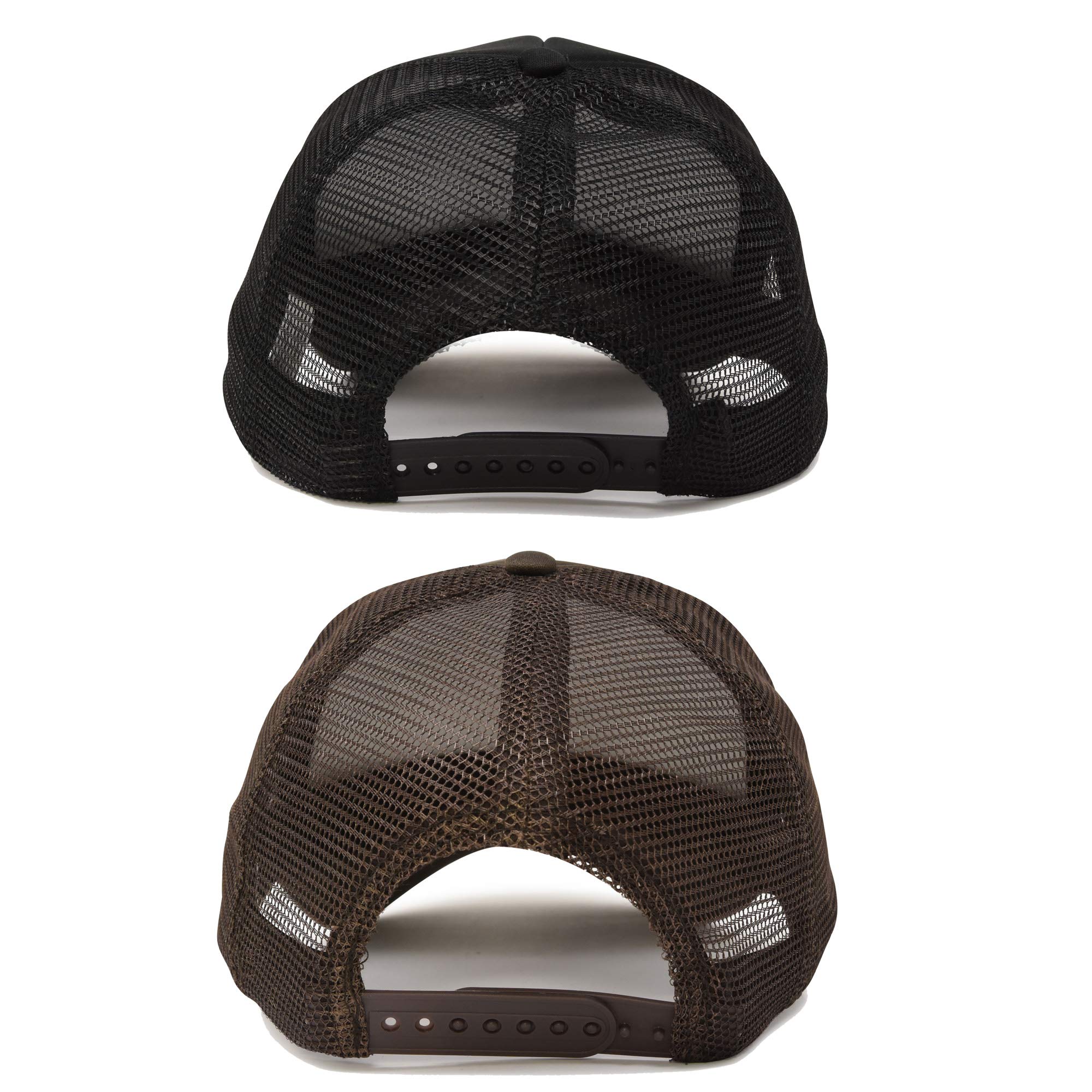 DALIX Solid Blank Trucker Hats Caps 2 Pack - Adjustable Mesh Back Baseball Cap for Men & Women - Perfect for Outdoor Activities, Sports, and Casual Wear