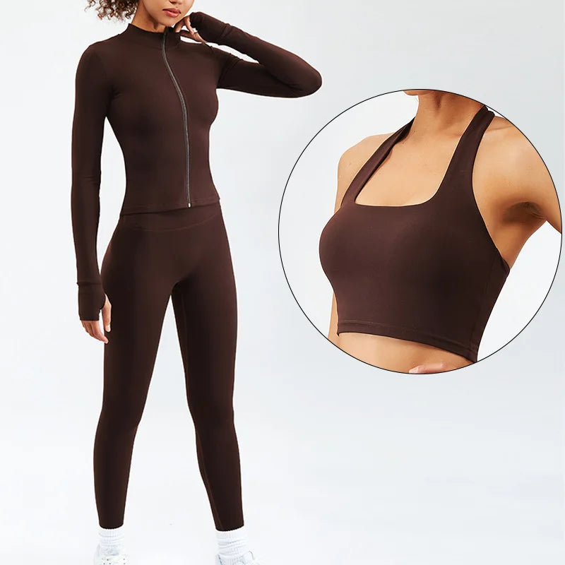 2/3PCS Women's Sport Yoga Set - Soft, Breathable High Waist Gym Outfit - Workout Clothes & Tracksuit for Yoga, Pilates, Running & Fitness Training