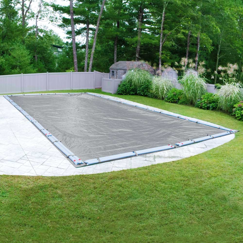Pool Mate 301224R-PM 20-Year Premium Winter In-Ground Pool Cover, 12x24 ft, Dove Gray - Heavy Duty Protection for Cold Weather, Snow & Debris - Perfect for Inground Swimming Pools