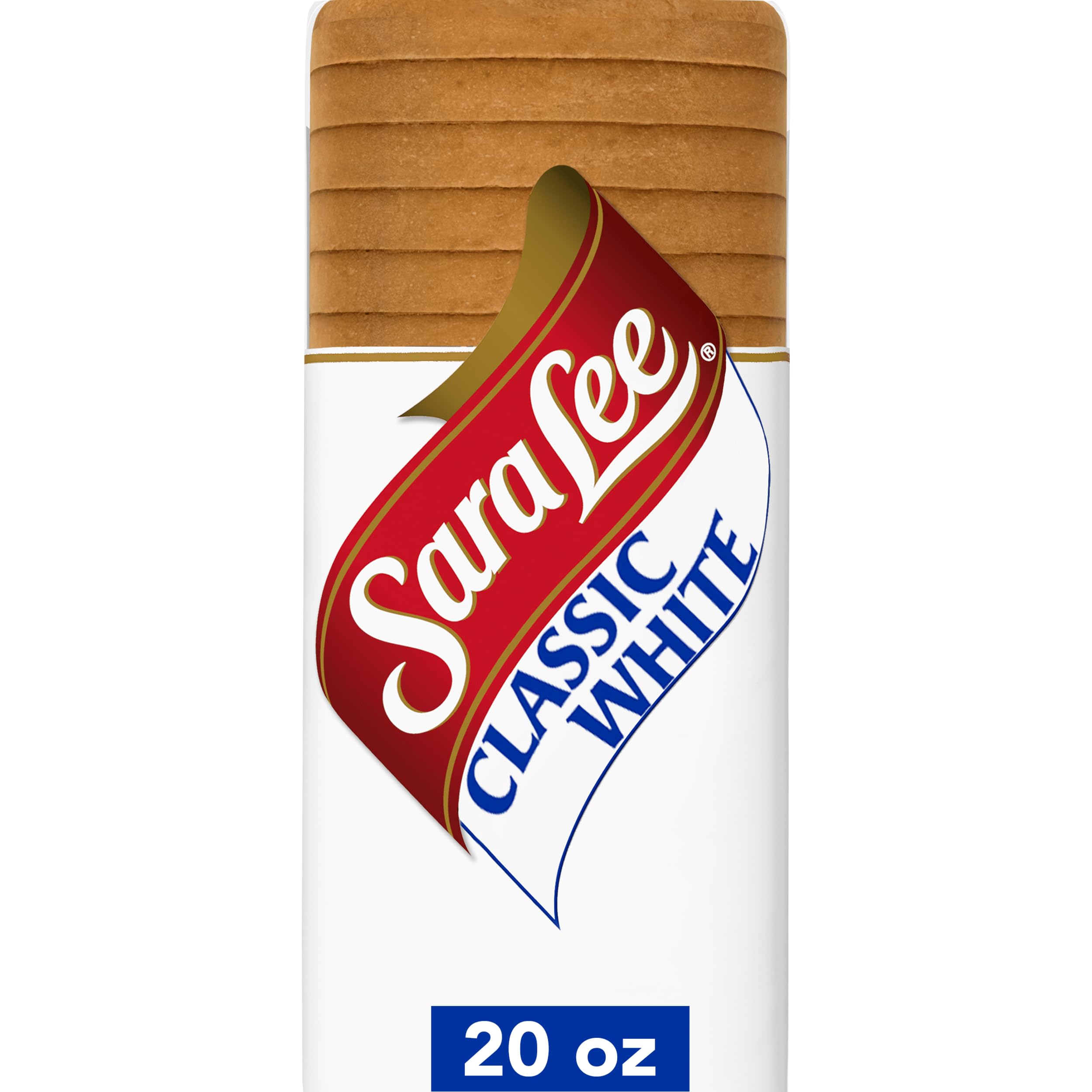 Sara Lee Classic White Sandwich Bread - 20 Oz Loaf, No Artificial Colors or Flavors | Perfect for Sandwiches, Toast & Family Breakfast