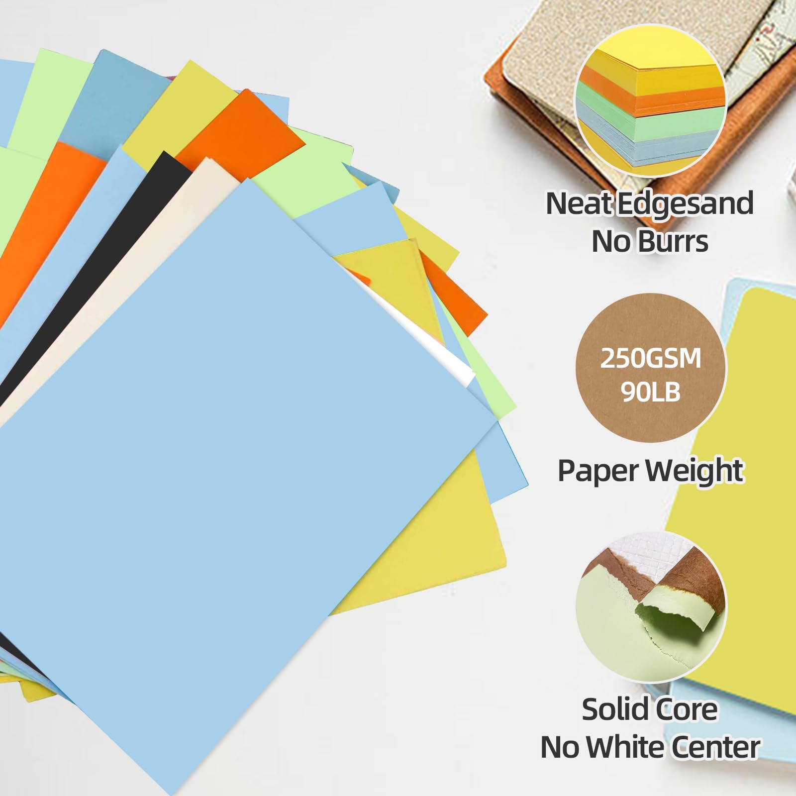 Premium 30 Sheets Red Cardstock Paper 8.5