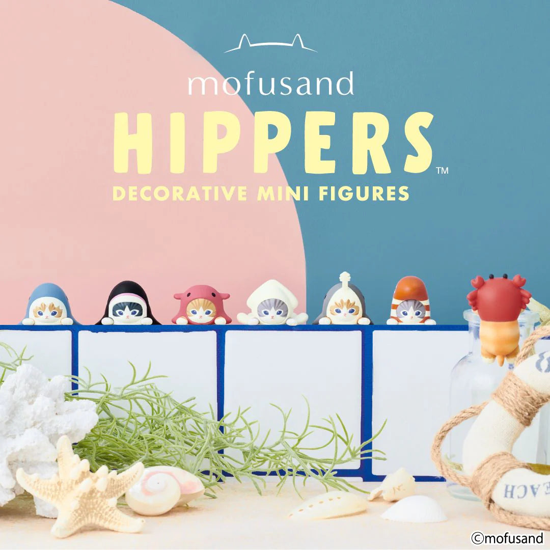 Hippers Mofusand - Cute Cat Plush Toy for Kids & Adults, Soft Stuffed Animal Gift for Cat Lovers, Perfect for Home Decor, Bedroom Cuddling & Birthday Presents