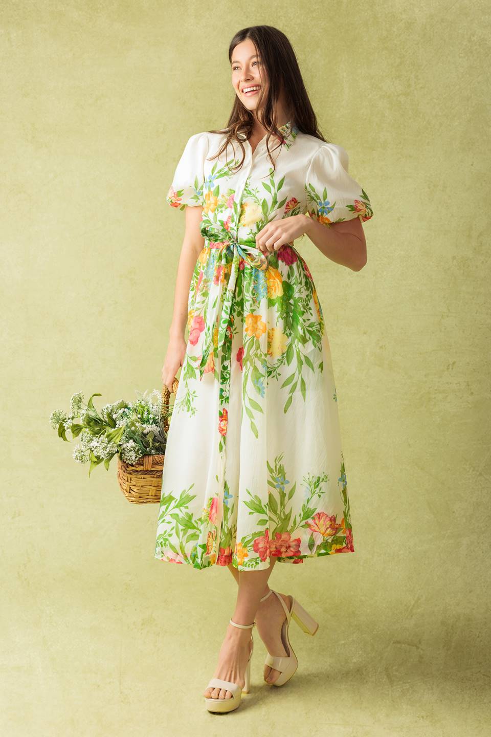 MUCH TO DO Floral Print Midi Dress - Elegant Summer Dress for Women, Perfect for Parties, Weddings & Casual Outings