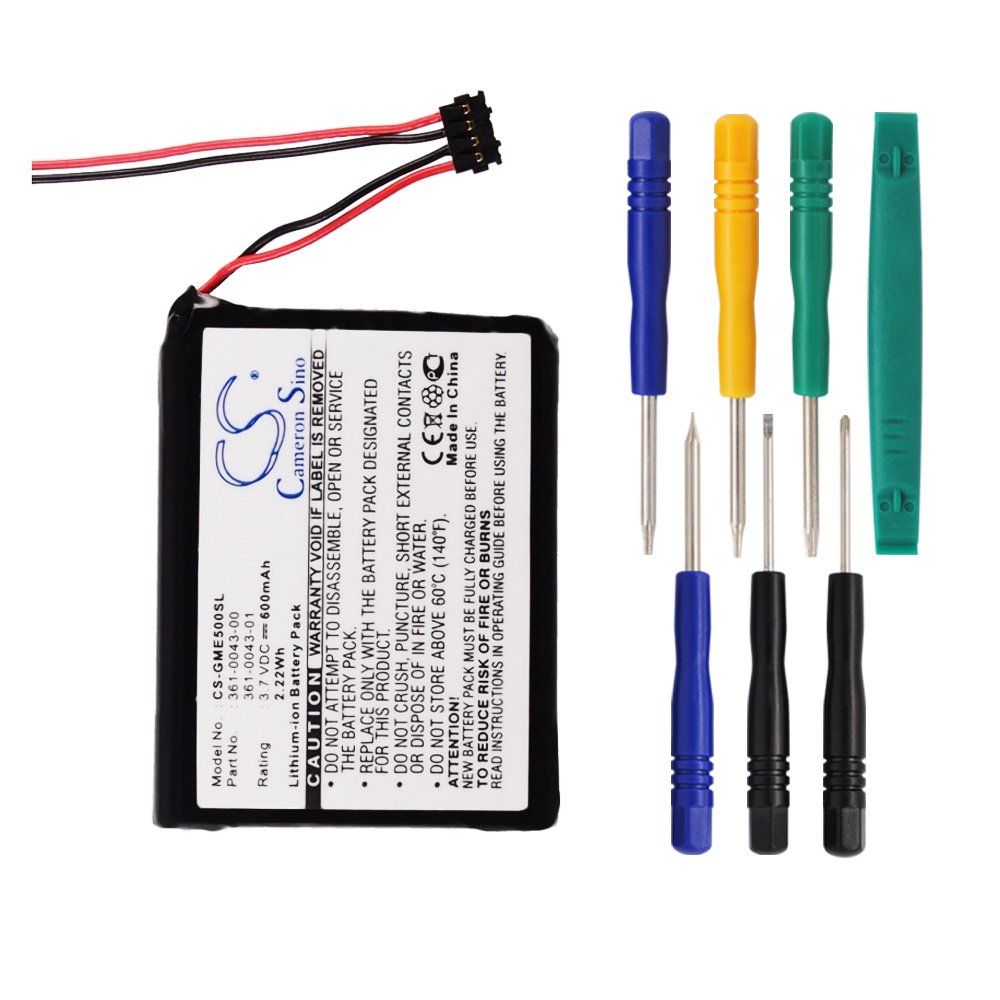 Original Garmin Edge 200/205/500 Replacement Battery 600mAh - Compatible with 361-0043-00 & 361-0043-01 Models - Includes Tool Kit for Easy Installation - Perfect for Cycling GPS Navigation & Outdoor Adventures