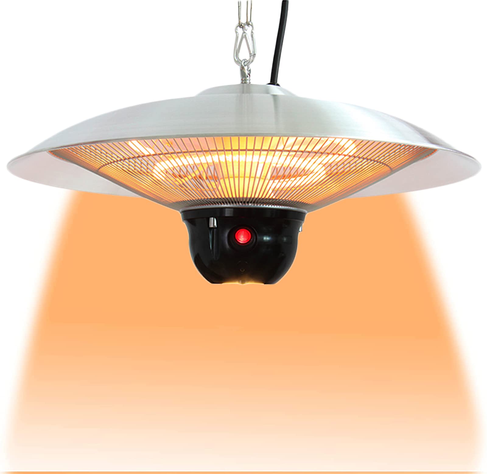 Outdoor Patio Heater 1500W - Freestanding & Ceiling Mounted Infrared Heater, Weatherproof Electric Heater for Balcony, Courtyard, Deck - Perfect for Cold Evenings & Outdoor Gatherings