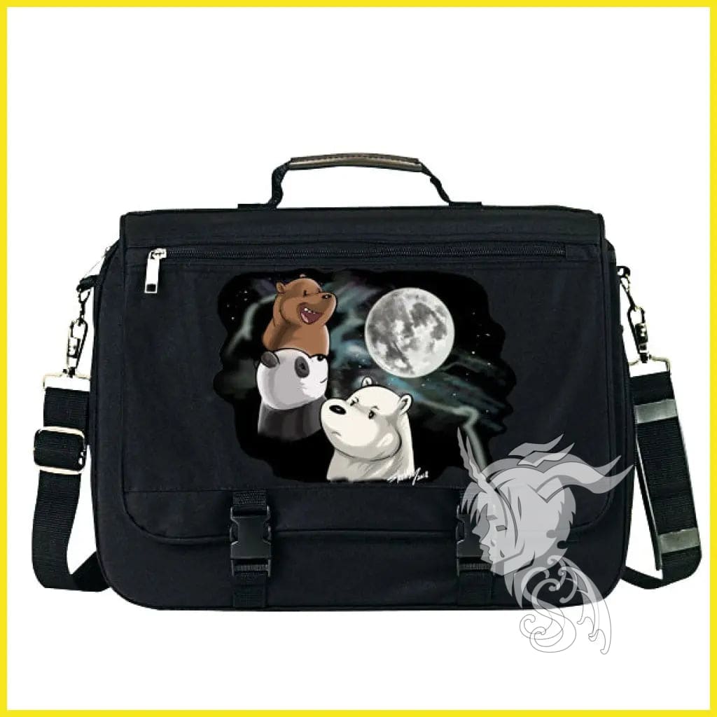 3 Bear Moon Laptop Bag - Waterproof 15.6 Inch Computer Backpack with USB Charging Port for Men & Women - Perfect for Work, School, Travel & Business Trips