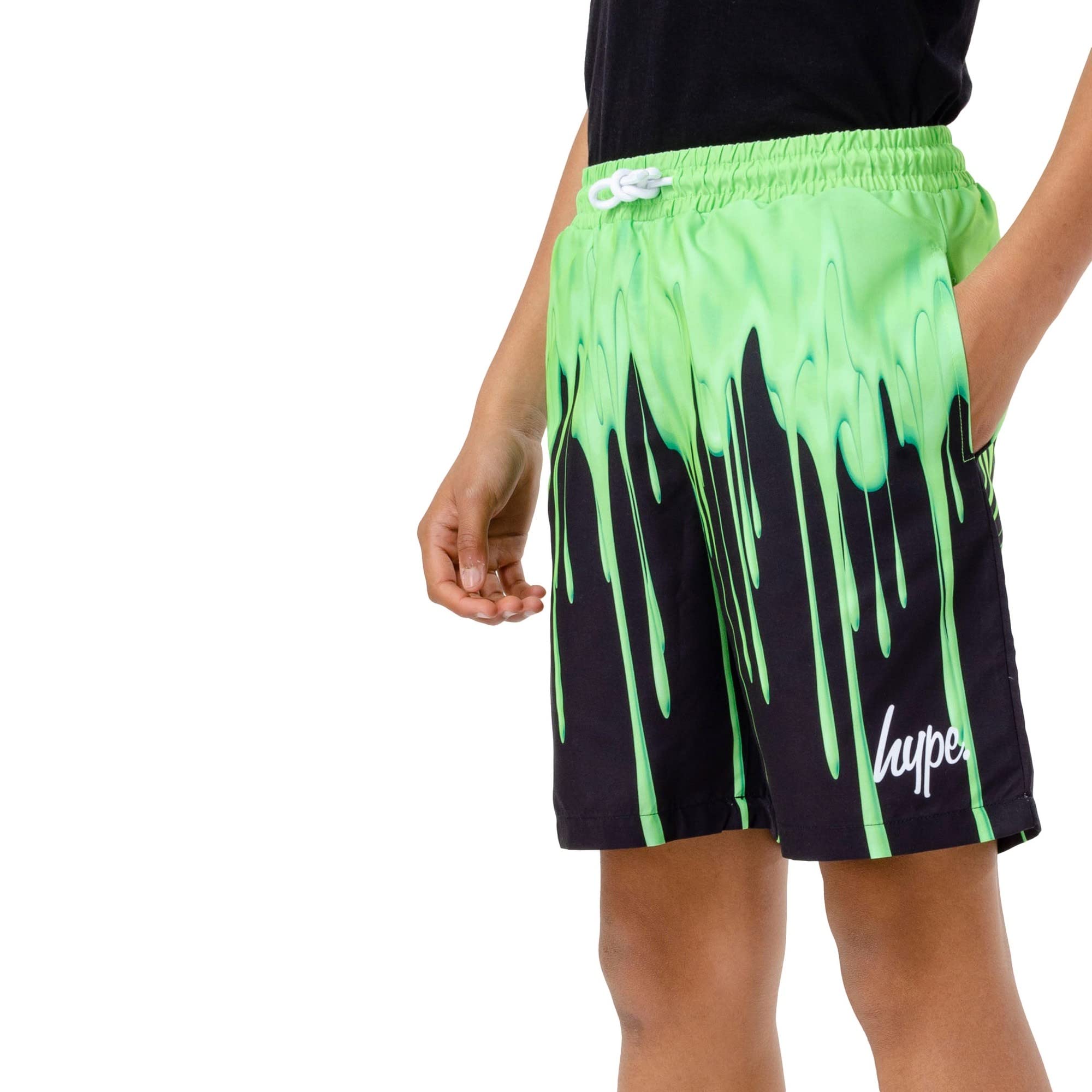 Hype Boys Drips Swim Shorts - Quick-Dry Men's Beach Shorts for Swimming, Surfing & Summer Vacation | Trendy Board Shorts with Pockets