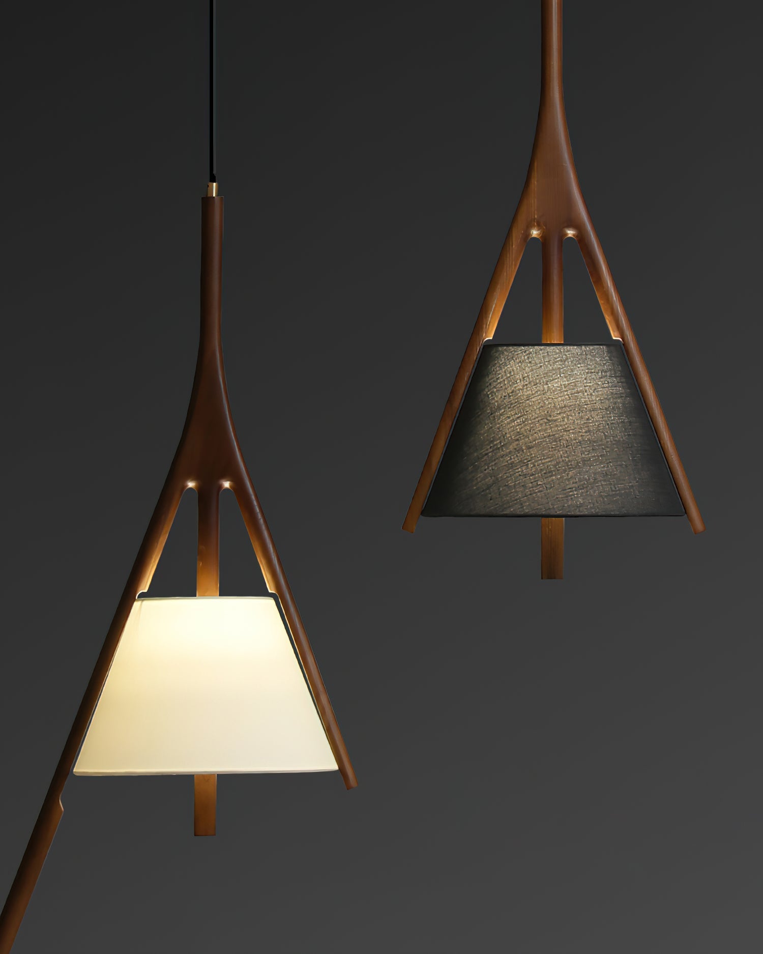 Handmade Nanzhi Wooden Pendant Light - Modern Scandinavian Hanging Lamp for Living Room, Bedroom & Dining Room Decor