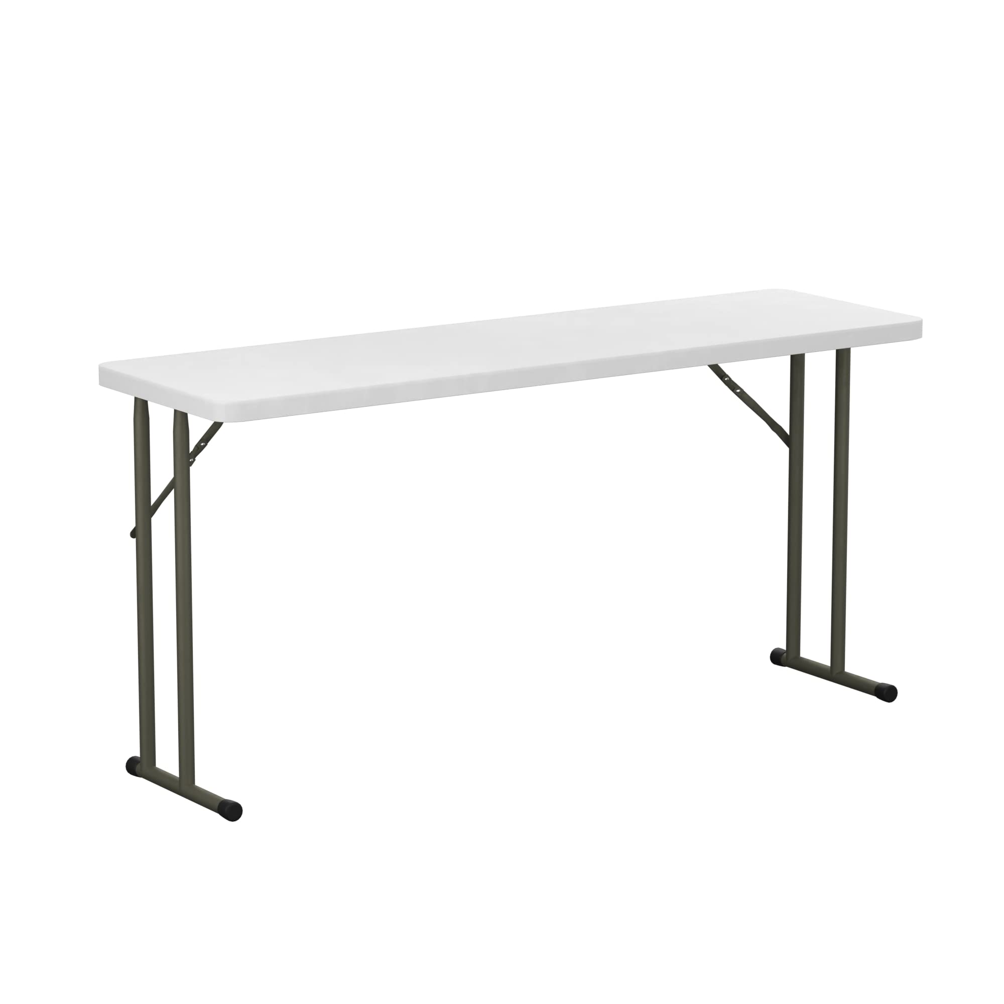 18x60 Inch Granite White Heavy Duty Blow Molded Plastic Folding Table - Perfect for Parties, Events, Camping & Outdoor Use