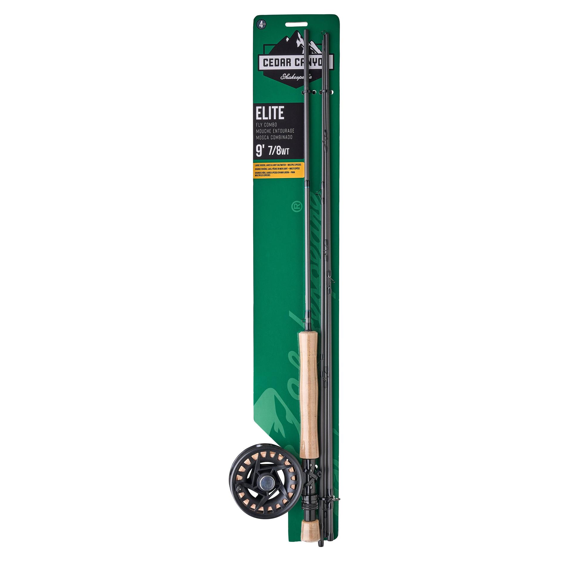 Cedar Canyon™ Elite Fly Fishing Combo Rod and Reel Set - Perfect for Trout, Bass, and Salmon Fishing in Rivers and Lakes