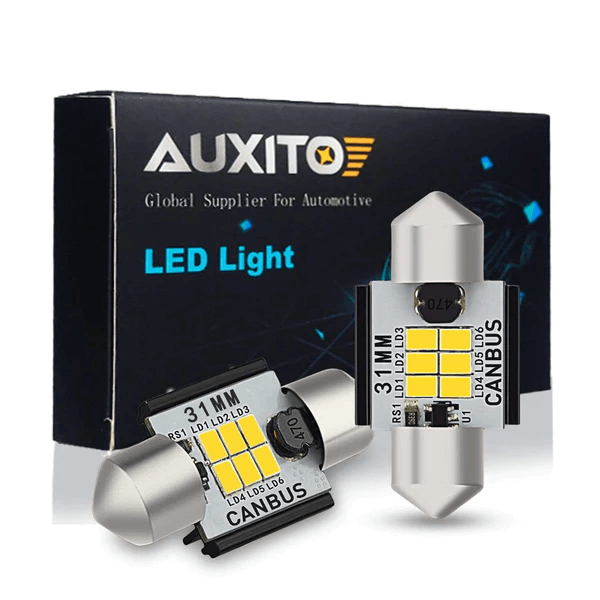 2000-2021 Toyota Camry Dome Light Bulb (Excludes 2005-2006) - 31MM White LED Interior Light for Car Cabin, Map & Reading Lights - Perfect for Night Driving and Interior Illumination