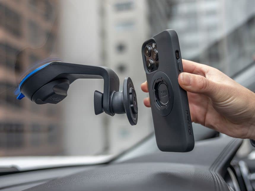 Quad Lock Universal Car Phone Mount - Secure Smartphone Holder for iPhone & Android - Perfect for GPS Navigation & Hands-Free Driving