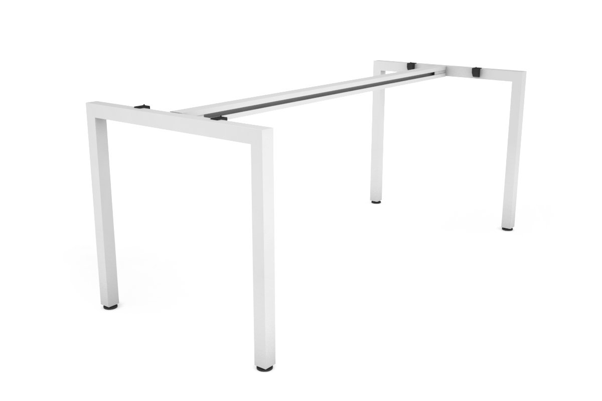 White Quadro Square Legs Table Frame - Sturdy & Modern Dining Table Base for Kitchen, Restaurant, and Outdoor Use