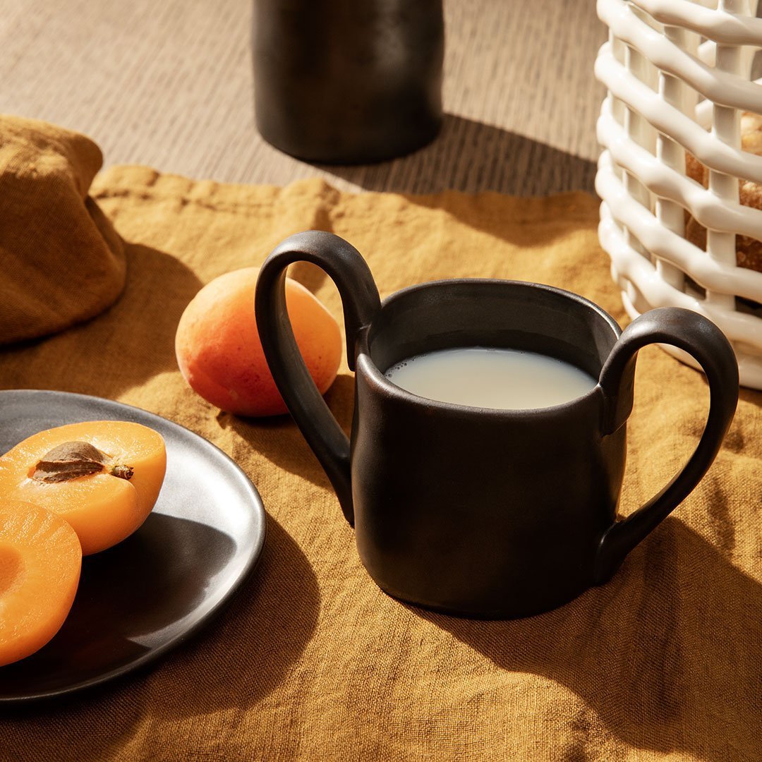 Ferm Living Flow Kids Mug - Colorful Ceramic Children's Cup for Milk, Juice & Tea - Perfect for Home, School & Travel Use