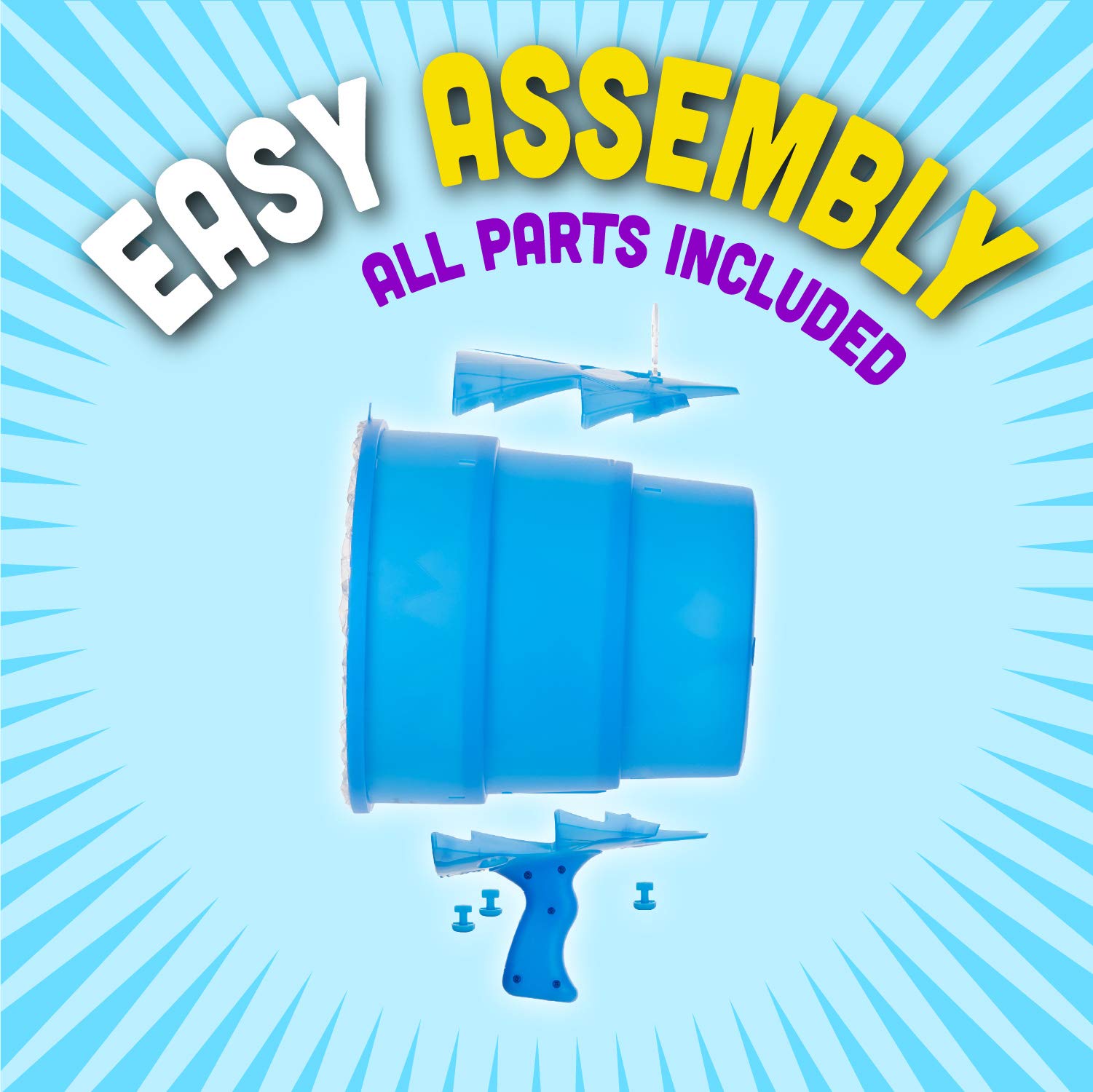 Airzooka Air Blaster Toy - Fun Air Cannon for Kids & Adults Age 6+ | Indoor/Outdoor Play, Party Games, Science Experiments (Blue)