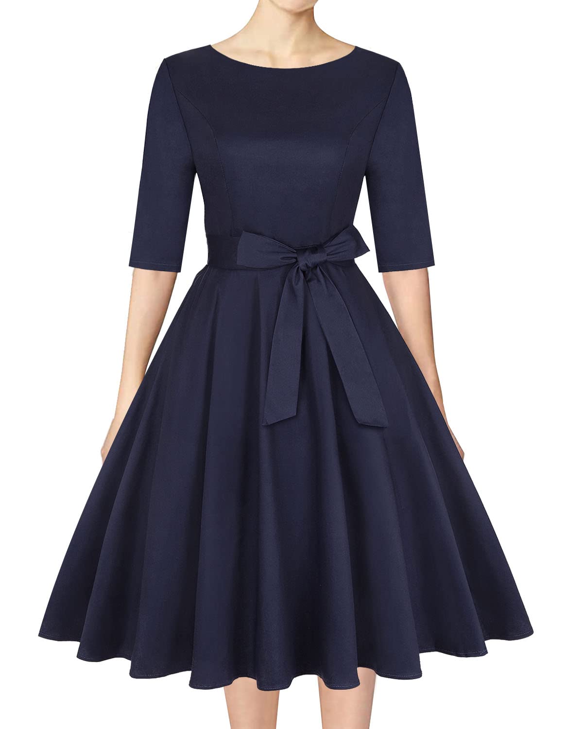 Vintage 1950s Rockabilly Swing Dress for Women - Retro Cocktail Party Prom Dress with Pockets | Perfect for Swing Dancing, Pinup Fashion & 50s Themed Events