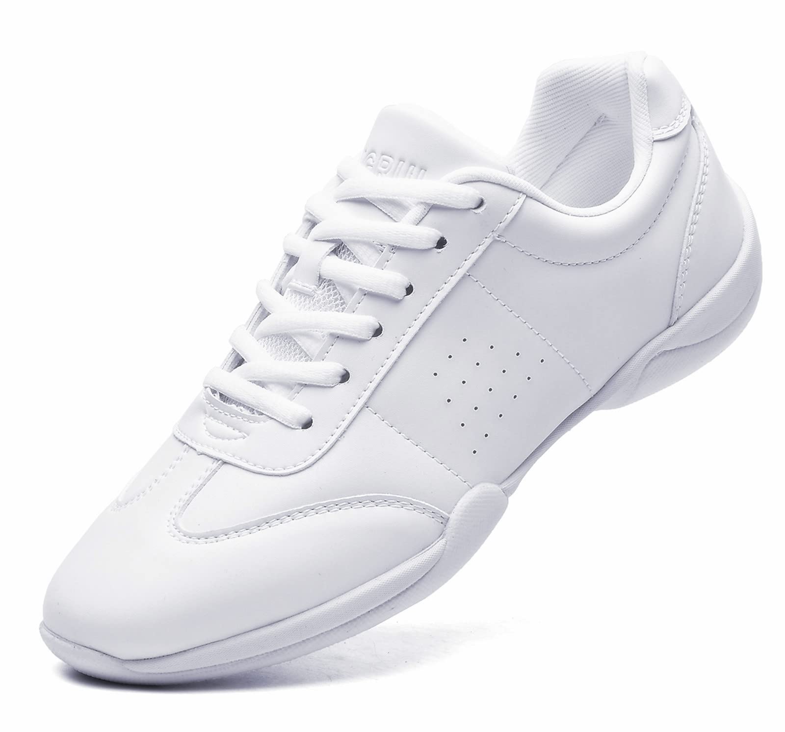 kkdom White Cheerleading Shoes for Adults & Youth - Athletic Dance Sneakers for Tennis, Sport Training & Cheerleading - US Size 7.5/EU 39 - Perfect for Competitions, Practice & Performance