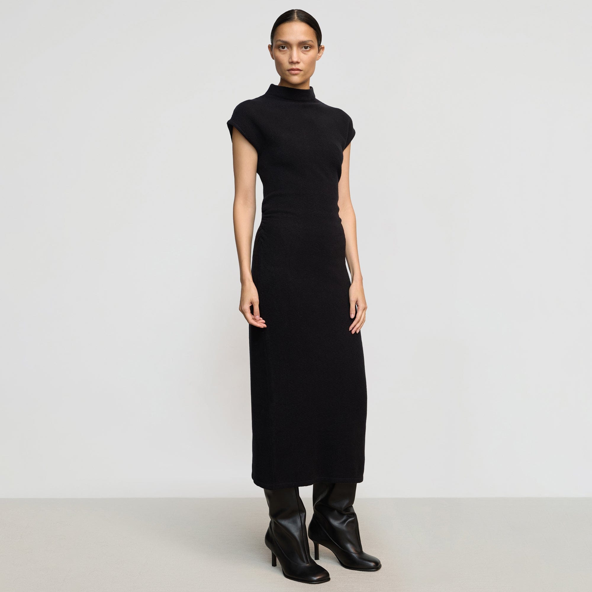 Caspia Women's Mock Neck Sweater Dress - Soft Knit Long Sleeve Bodycon Dress for Fall & Winter | Perfect for Office, Date Night & Casual Outfits