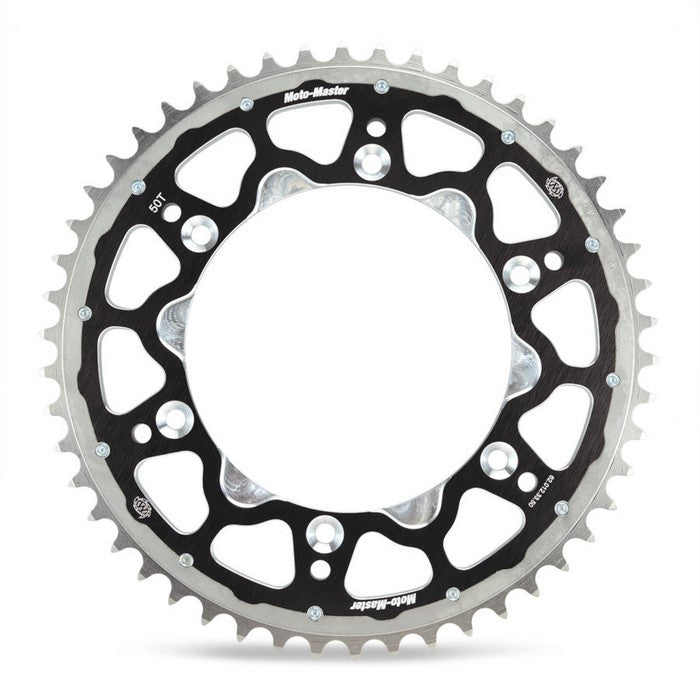 High-Quality Sprocket Rear Moto Master Aluminum for Kawasaki & Suzuki Motorcycles - Durable Black Rear Sprocket for Off-Road & Street Bikes