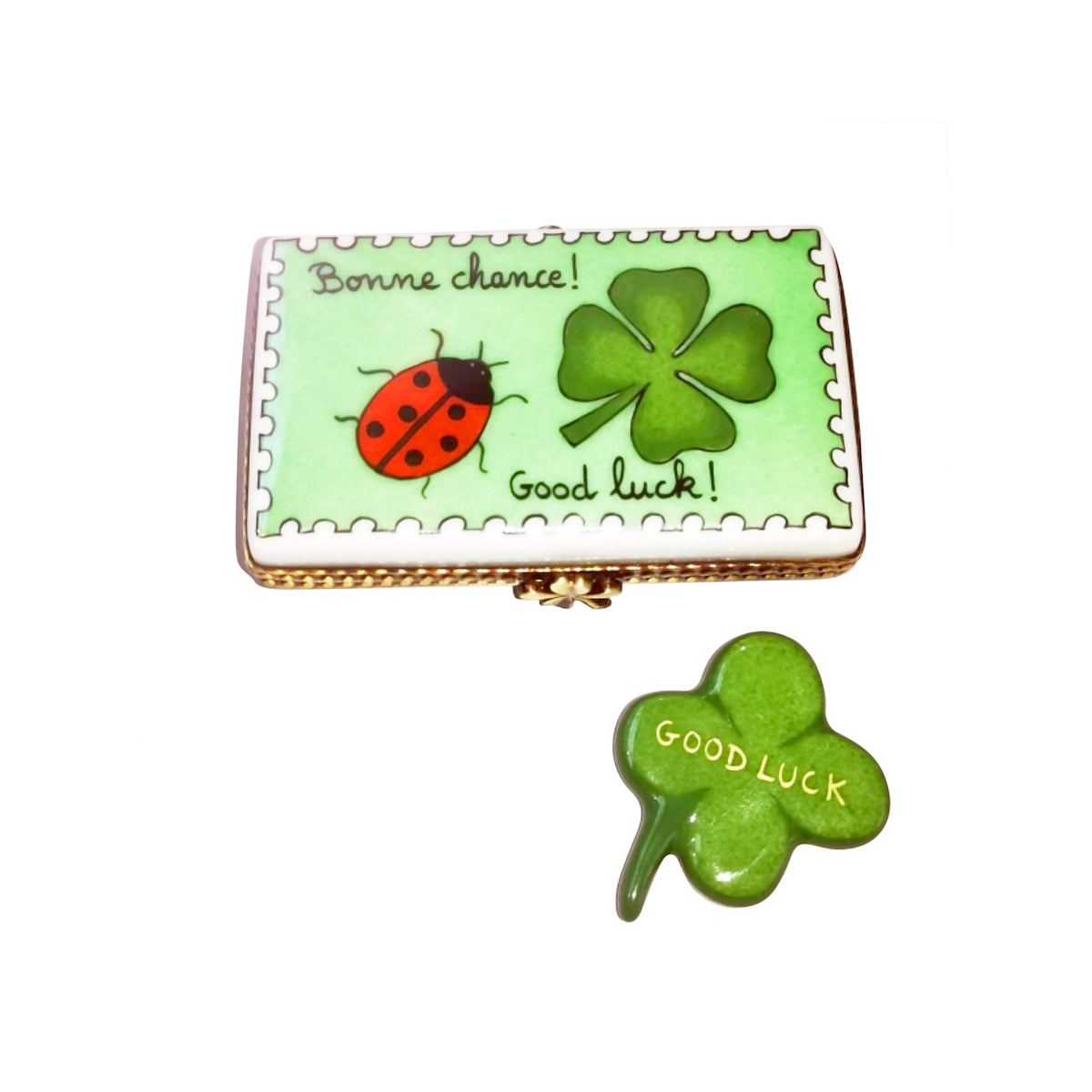 Authentic Irish Good Luck Limoges Box - Hand-Painted Porcelain Collectible for Home Decor, Gift Giving & Wedding Favors | Perfect for St. Patrick's Day, Housewarming & Special Occasions