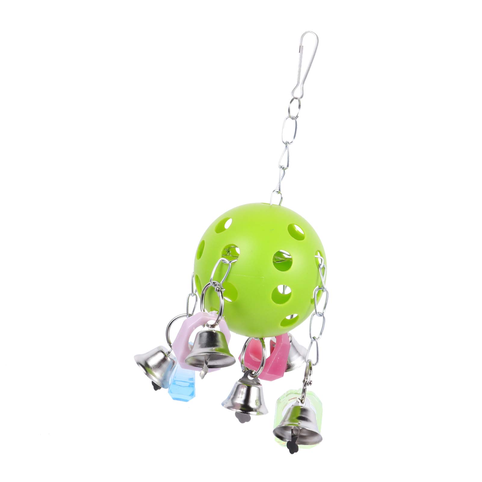 Balacoo Bird Chew Toys - Parrot Bell & Hammock Swing for Cockatiel, Quaker, Lovebirds - Durable Chewing & Hanging Cage Toy for Small Birds - Perfect for Play, Exercise & Relaxation (Green)