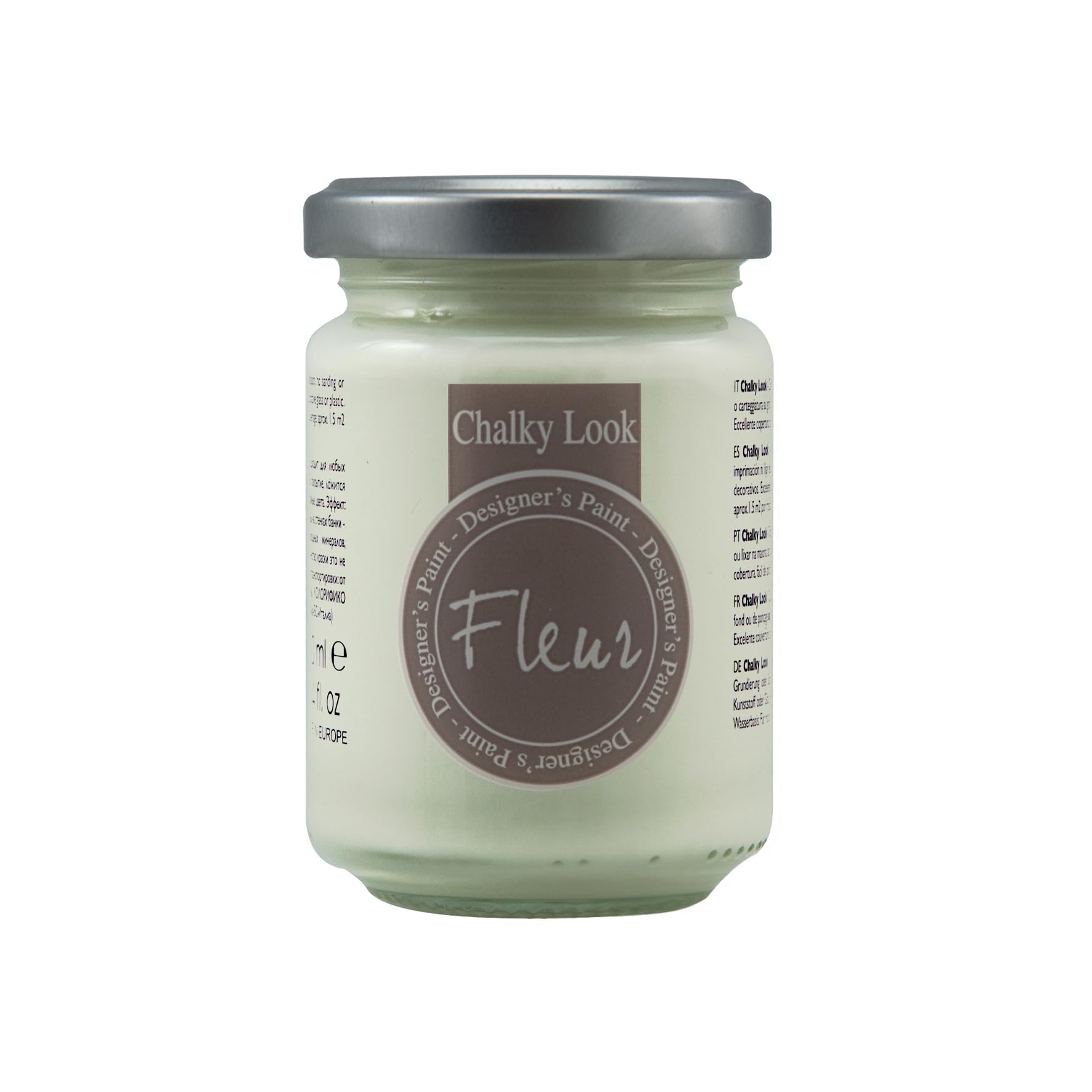 Chalky Look Paint - Chalk White, 4.4 oz (125ml) Jar - Premium Matte Finish for DIY Furniture, Cabinets & Home Decor Projects
