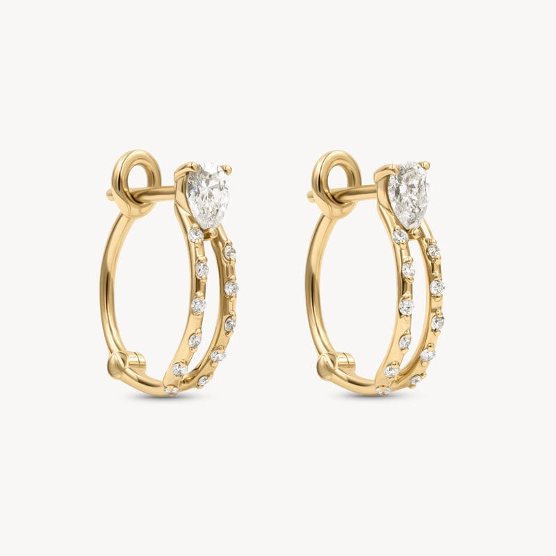 Starry Diamond Arrow Huggie Earrings for Women - Elegant & Dainty Hoop Earrings for Everyday Wear, Date Night & Special Occasions
