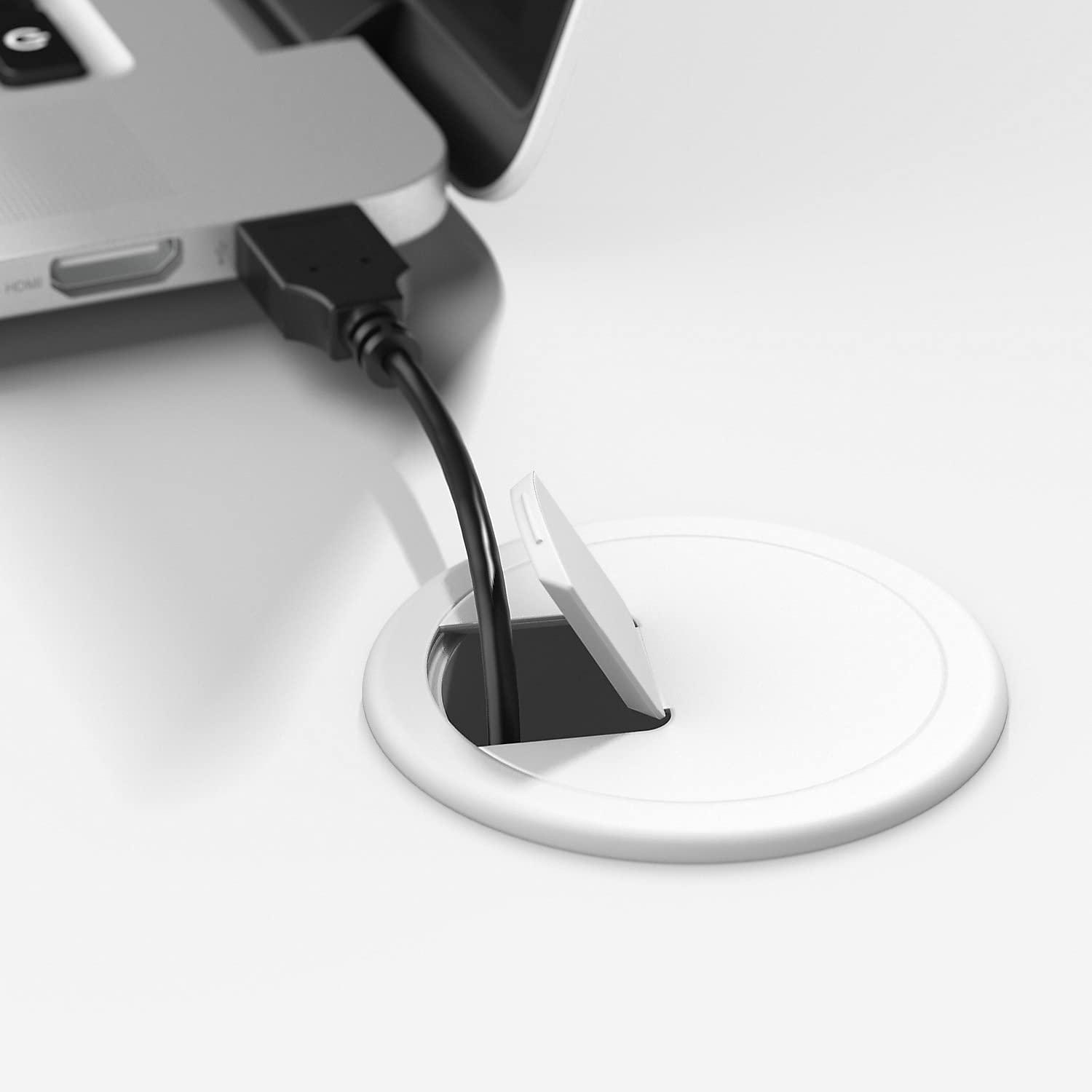 Bush Business Furniture Studio A 60W White Gaming Desk - Ergonomic Computer Desk for Home Office, Gaming Setup & Workspace