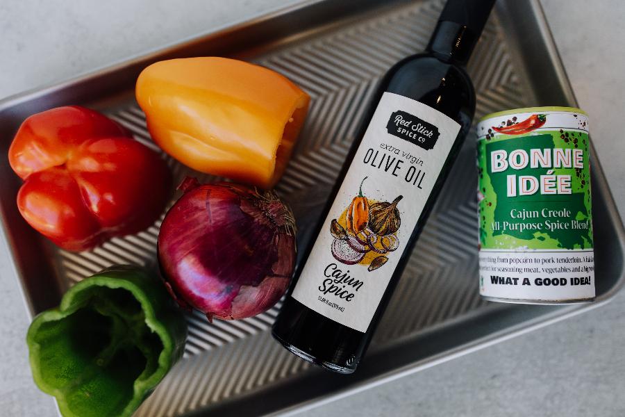 Premium Cajun Spice Infused Extra Virgin Olive Oil - Gourmet Cooking Oil for Seafood, Pasta & Grilling - 100% Natural Cold-Pressed EVOO