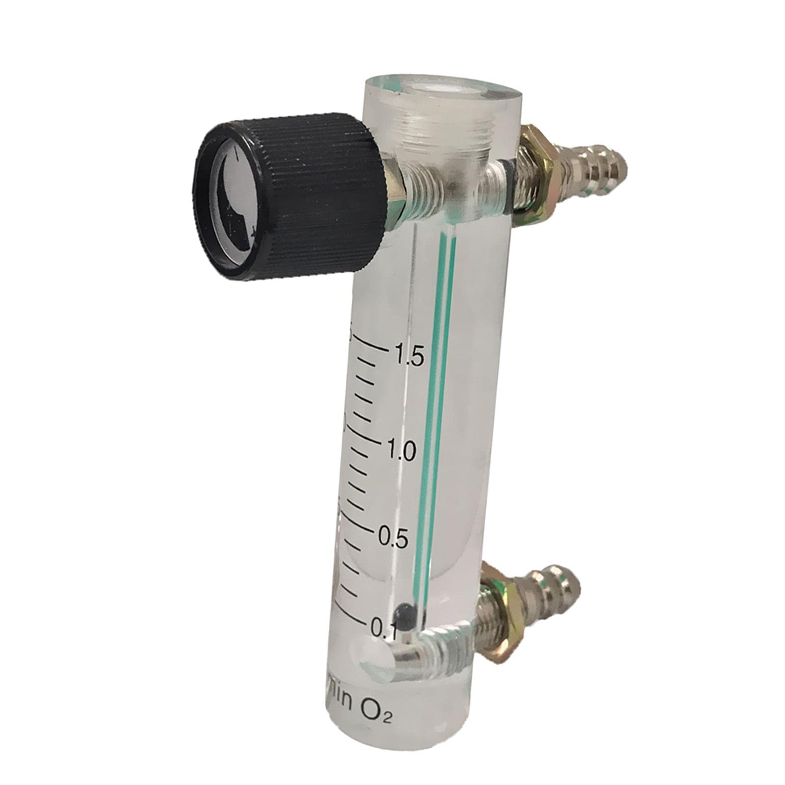 Oxygen Flow Meter with Control Valve 0.1-1.5L for Medical & Industrial Use - Accurate Air Flow Measurement Device for Oxygen Therapy, Welding & Laboratory Applications