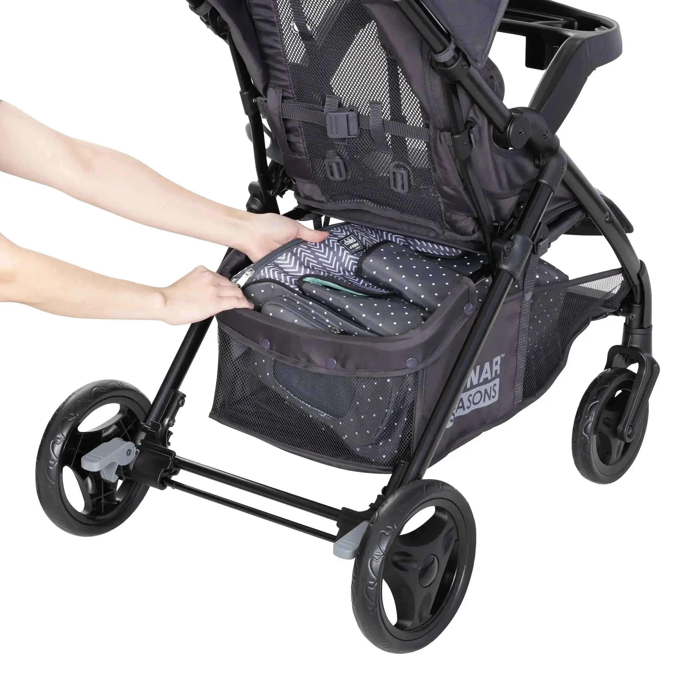 Sonar™ Seasons Stroller in Liberty Gray - Lightweight Compact Baby Stroller with Adjustable Canopy | Perfect for Travel, Shopping & Daily Walks