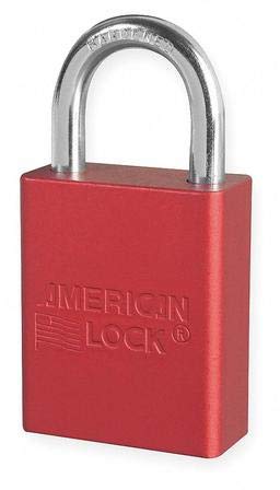 American Lock A1105RED D1916 Lockout Padlock, KD Red, 1-7/8