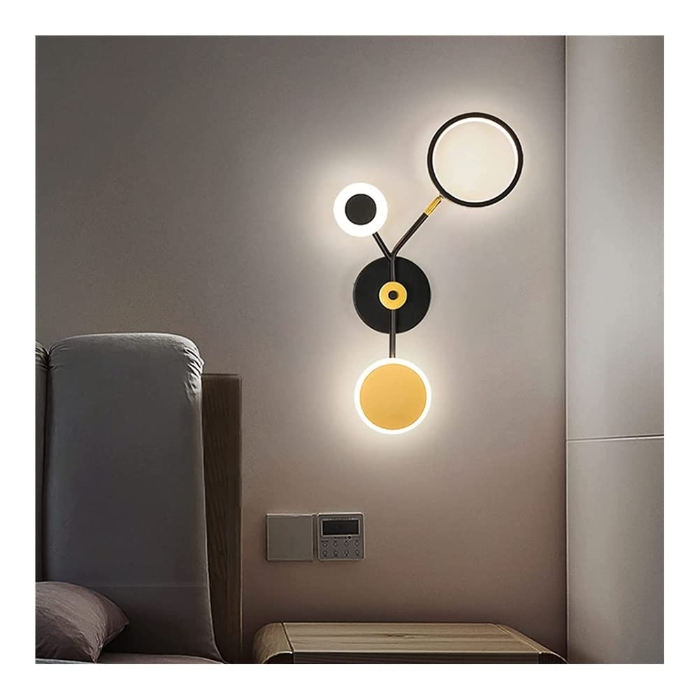 Modern Round LED Wall Lamp - 16W Brass Wall Sconce Light Fixture for Bedroom, Living Room & Dining Room | Warm White Light | Elegant Gold Finish | Perfect for Ambient Lighting & Home Decor