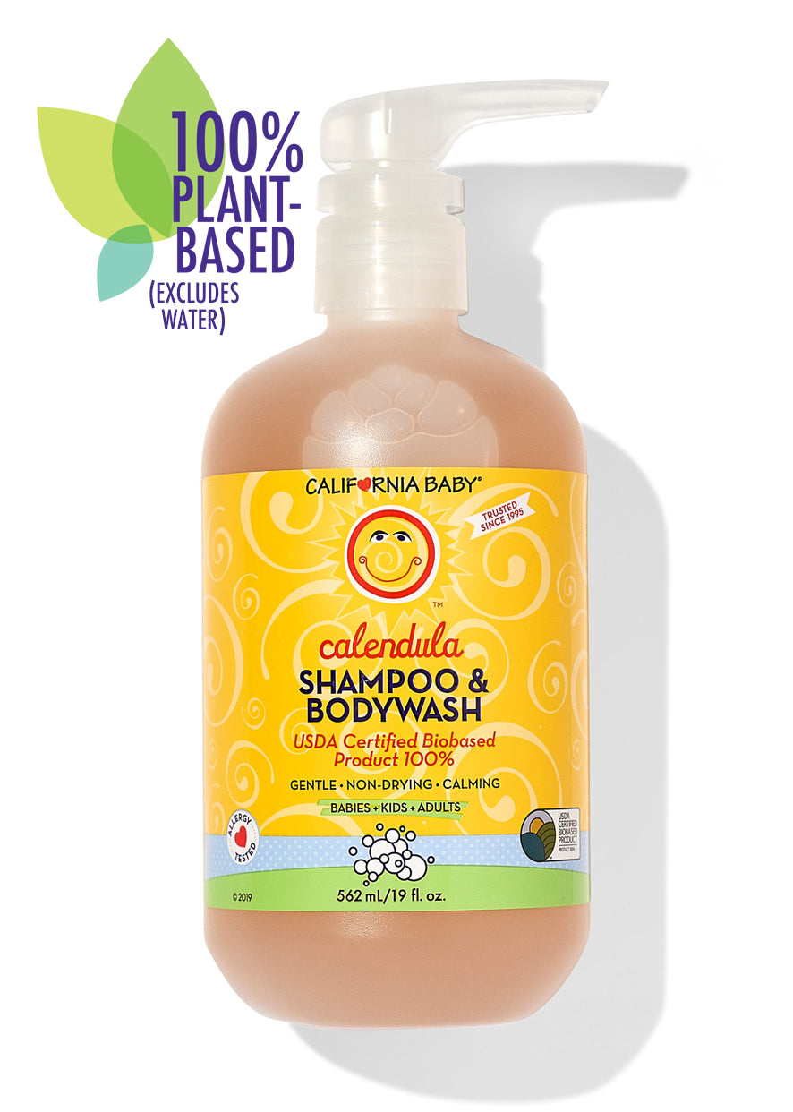 Calendula™ Shampoo & Body Wash for Babies & Sensitive Skin - Gentle Natural Cleanser for Daily Hair & Body Care - Perfect for Newborns, Kids, and Adults with Dry or Irritated Skin