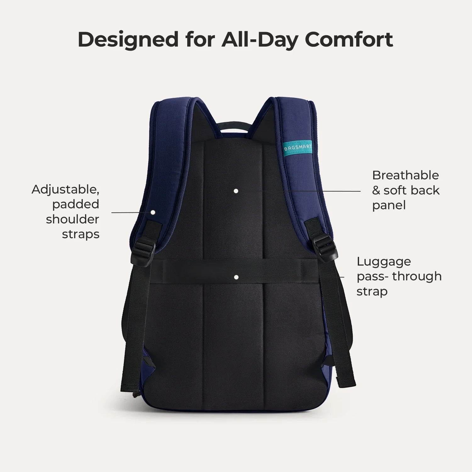 15.6 Inch Laptop Backpack for Men & Women - Waterproof Travel Backpack with USB Charging Port - Perfect for Work, School, and Business Trips