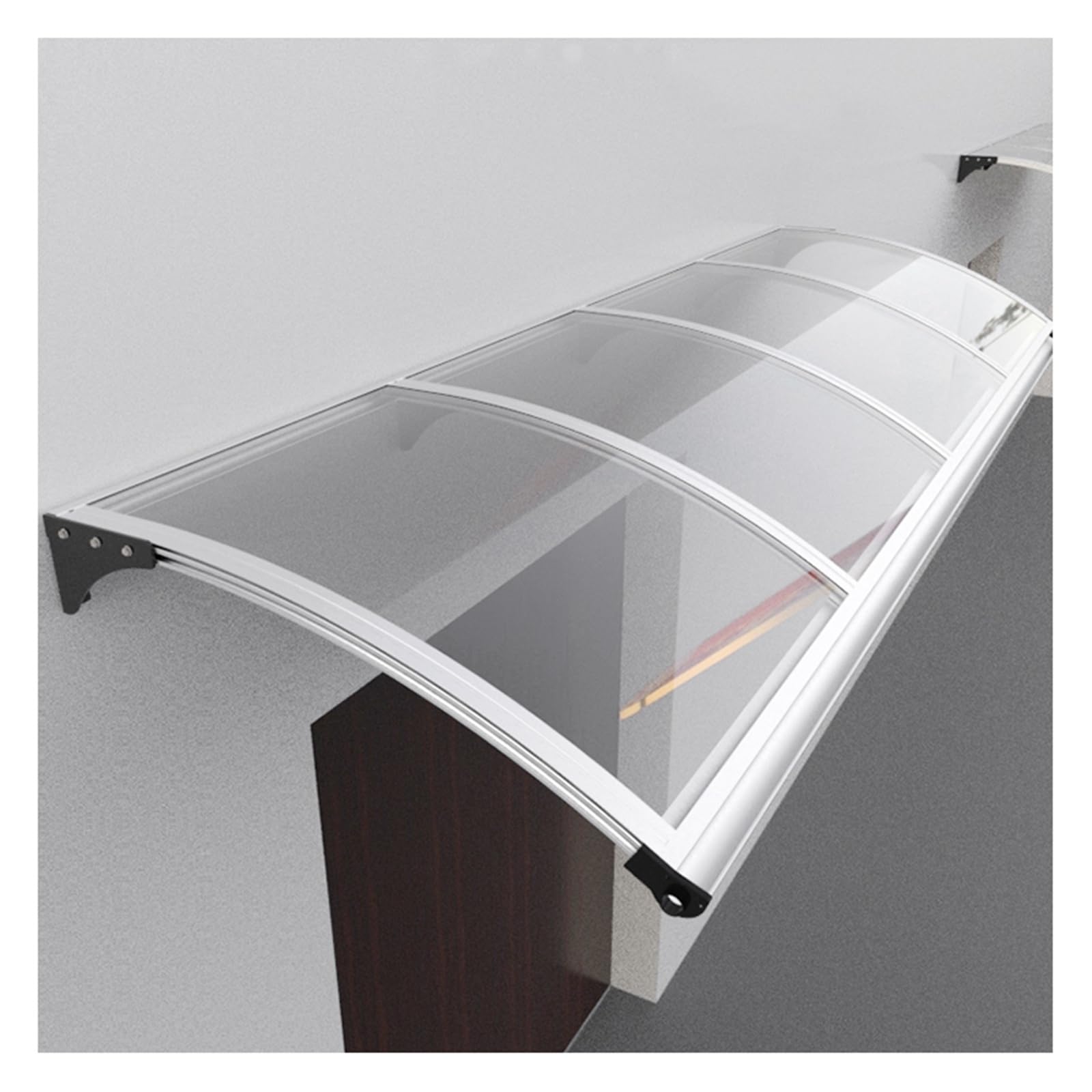 **Premium Aluminum Window & Door Awning Canopy - 60x220cm (24x87in) - UV, Rain & Snow Protection with Sturdy Bracket - Perfect for Front Door Overhang, Patio, and Outdoor Shelter**