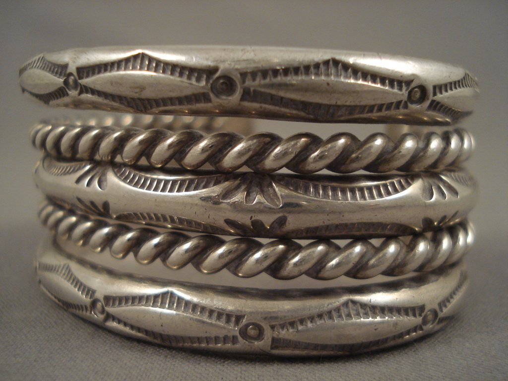 101 Grams Heavy Vintage Navajo Sterling Silver Native American Bracelet - Thick & Wide Handmade Jewelry for Women, Boho Fashion & Gift Giving