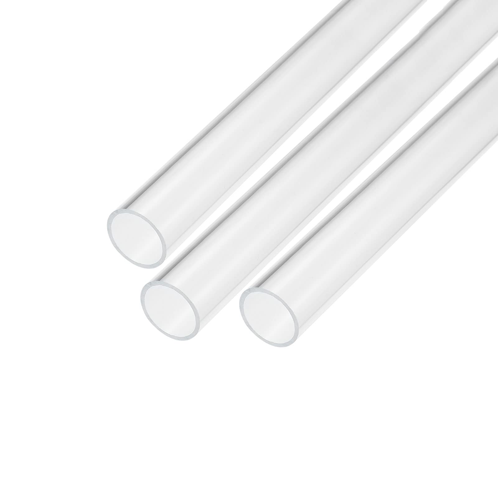 Clear Acrylic Pipe Tube 3pcs - 17mm ID 20mm OD 6