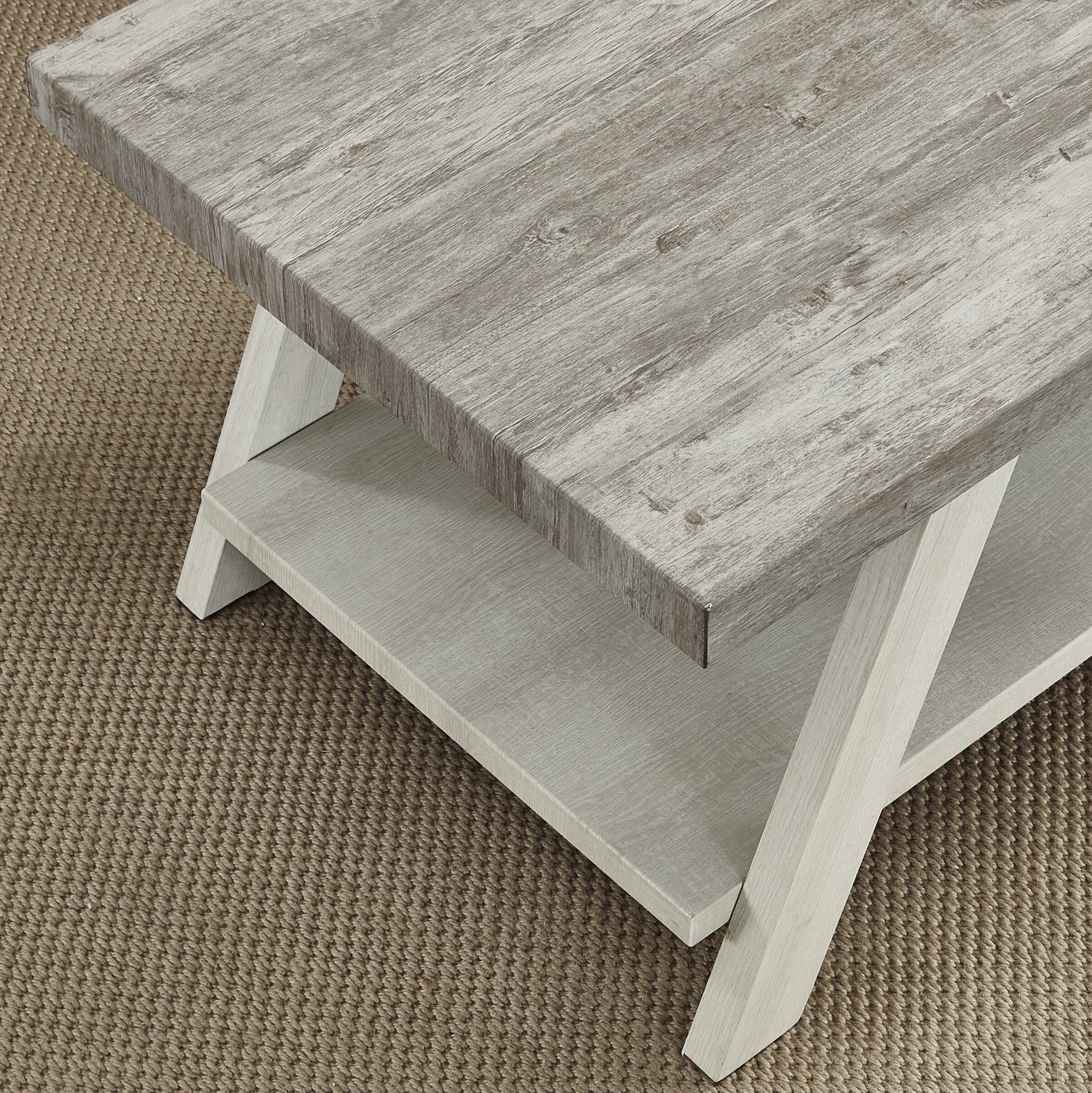 Roundhill Furniture Athens Contemporary Replicated Wood Shelf End Table - Modern Nightstand for Bedroom, Living Room, or Office - Stylish Storage & Display Solution