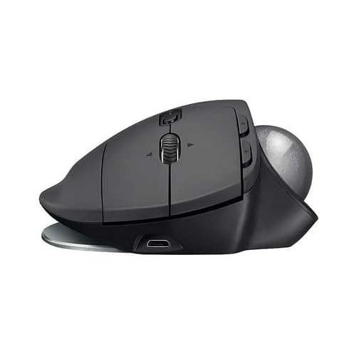 Logitech MX Ergo Wireless Trackball Mouse with Extended Mouse Pad & 4-Port USB 3.0 Hub Bundle - Ergonomic Design for Office, CAD Design, and Home Computing