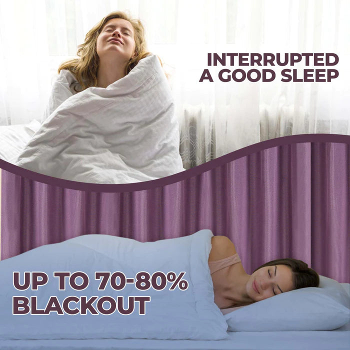 Blackout Curtains for Bedroom - 100% Linen Washable Room Darkening Curtains Set of 2 Panels - Perfect for Home Theater, Nursery & Light Sleepers