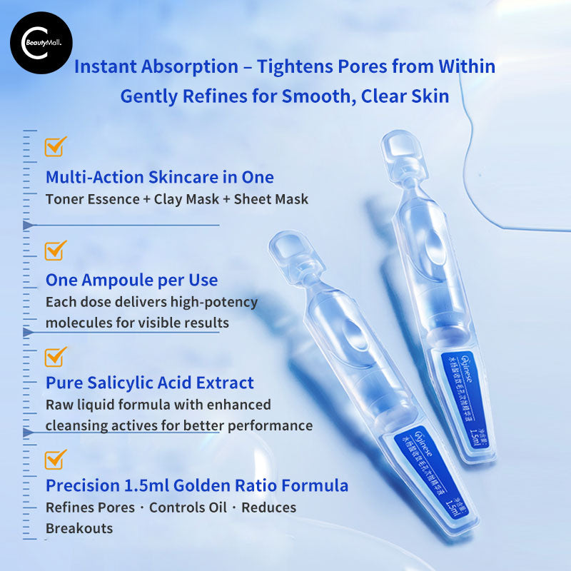 Orginese Salicylic Acid Pore Minimizing Ampoules for Acne Treatment & Skin Refining - Perfect for Oily & Combination Skin Care Routine