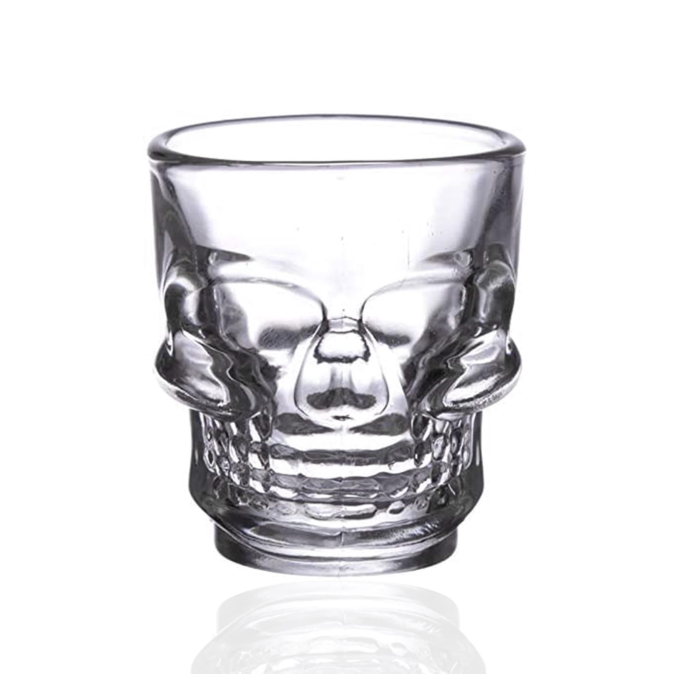 Halloween Skull Shot Glass Set of 2 - Unique Party Cups for Halloween, Themed Parties & Celebrations - Perfect for Cocktails, Shots & Spooky Decor