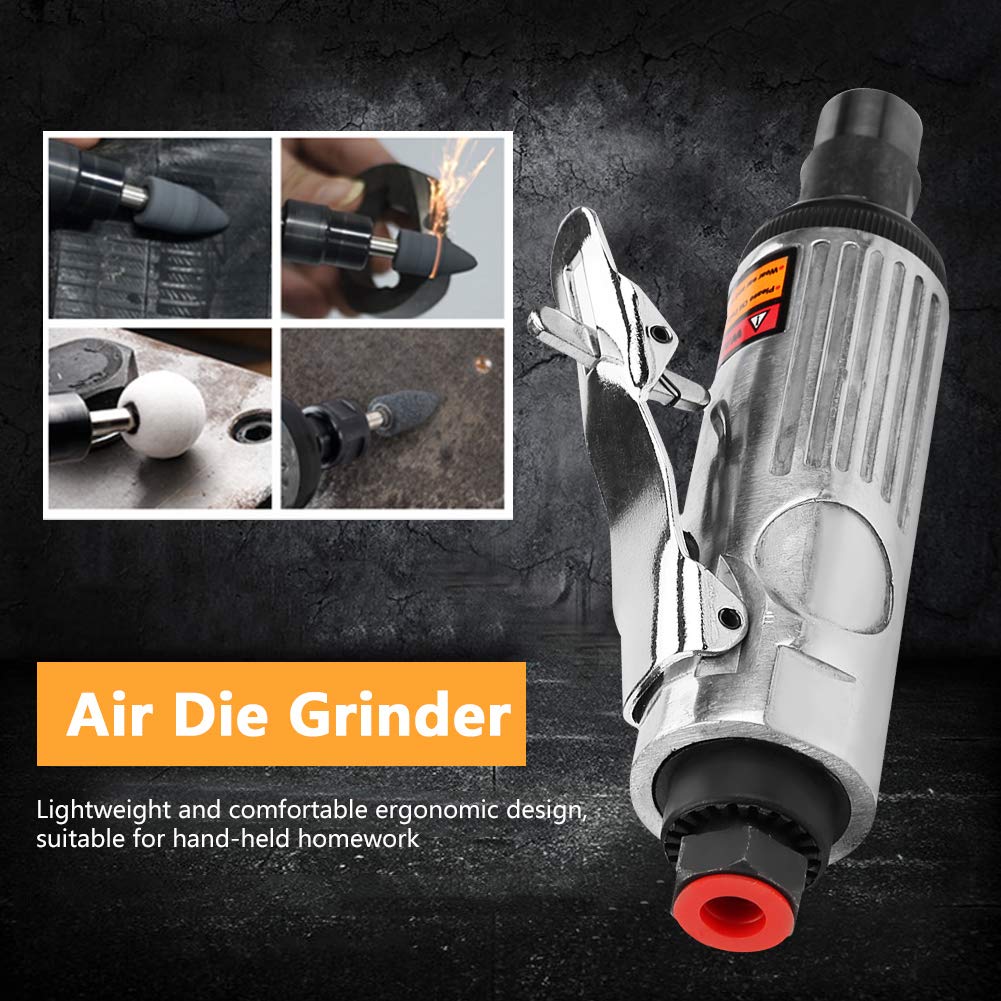 **Low Noise Air Angle Die Grinder - High Speed 6mm Chuck Pneumatic Tool for Metalworking, Molds & DIY Projects | Lightweight Hand-Held Design for Precision Grinding & Polishing**    *(Perfect for Automotive Repair, Metal Fabrication, Jewelry Making & Home Workshop Use)*