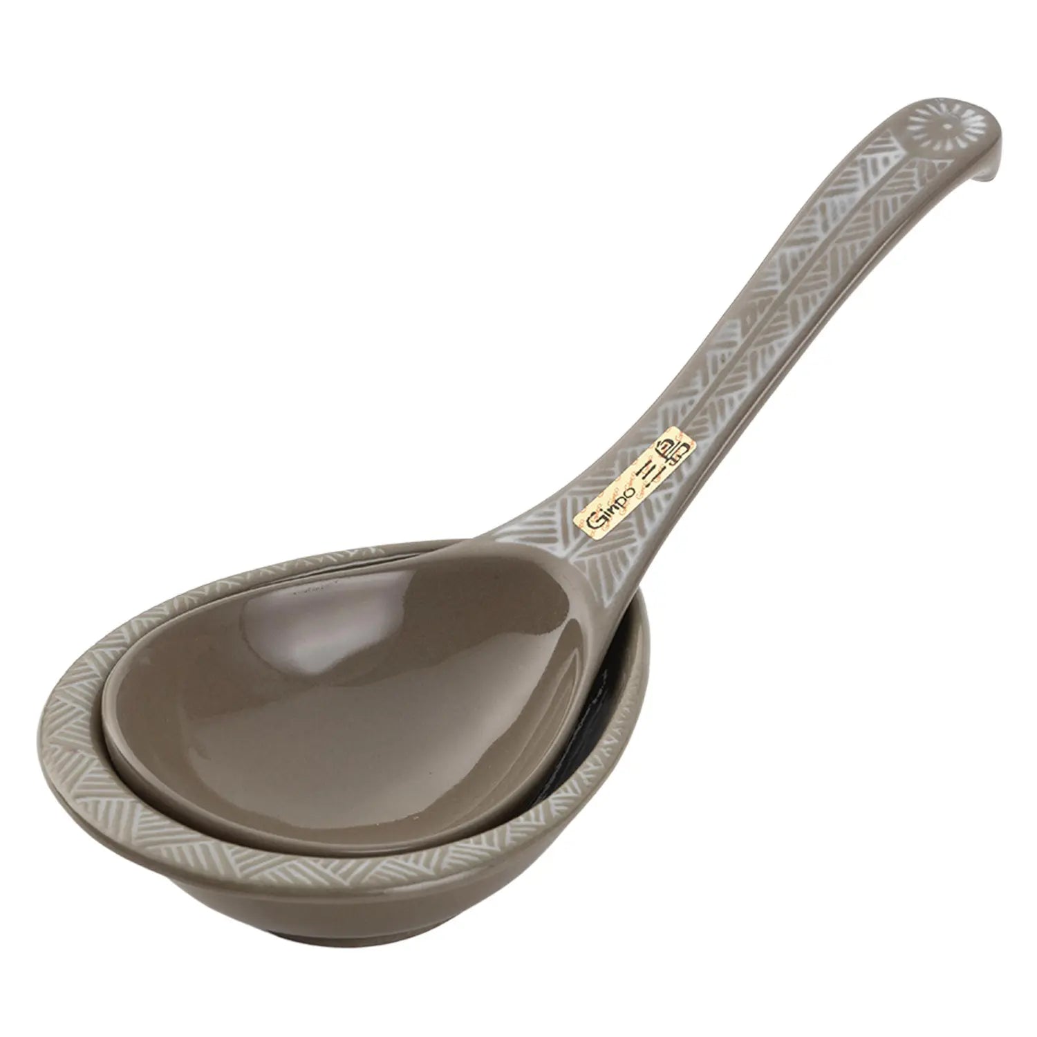 Premium Ginpo Banko Ware Renge Soup Spoon & Spoon Rest Set - Authentic Japanese Ceramic Tableware for Soup, Dessert & Tea - Perfect for Dining, Gifts & Home Decor