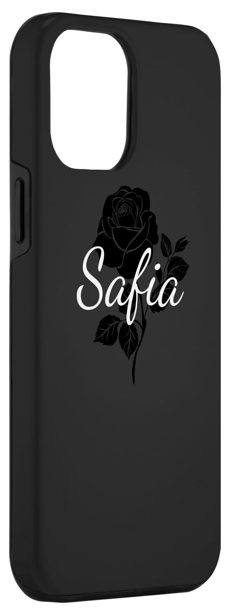 iPhone 12 Pro Max Case - Custom Black Rose Gray Personalized Phone Cover | Slim Protective Case for Everyday Use & Special Occasions