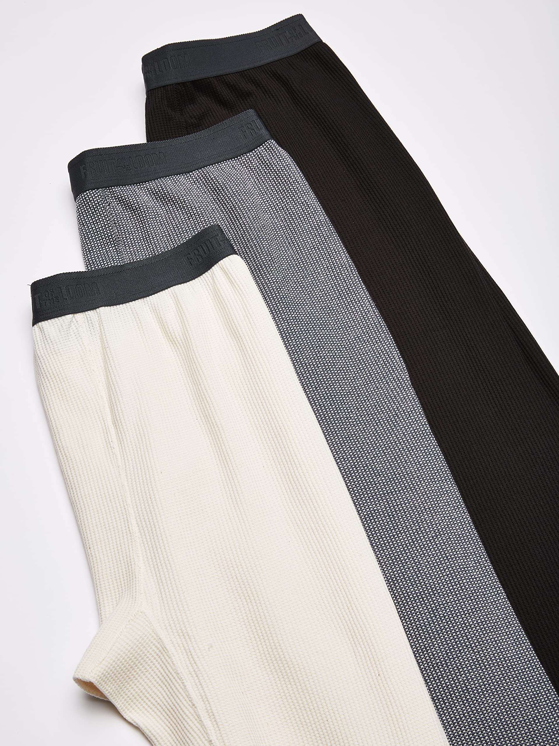 Fruit of the Loom Men's Recycled Premium Waffle Thermal Underwear Long Johns Bottom - Eco-Friendly Warm Base Layer for Winter, Camping & Outdoor Activities