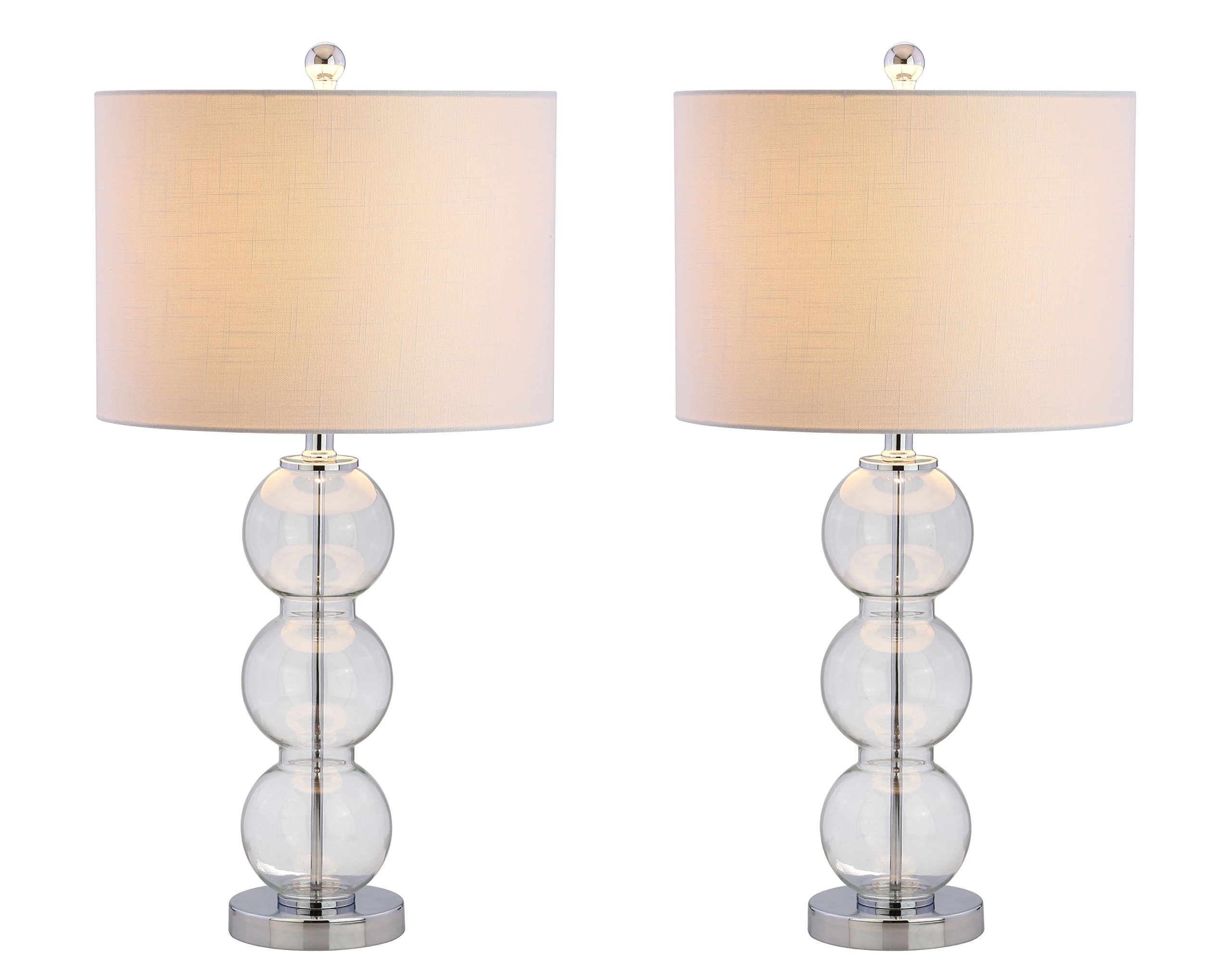 Jonathan Y JYL1070D-SET2 Set of 2 Modern Glass Triple-Sphere LED Table Lamps - 27