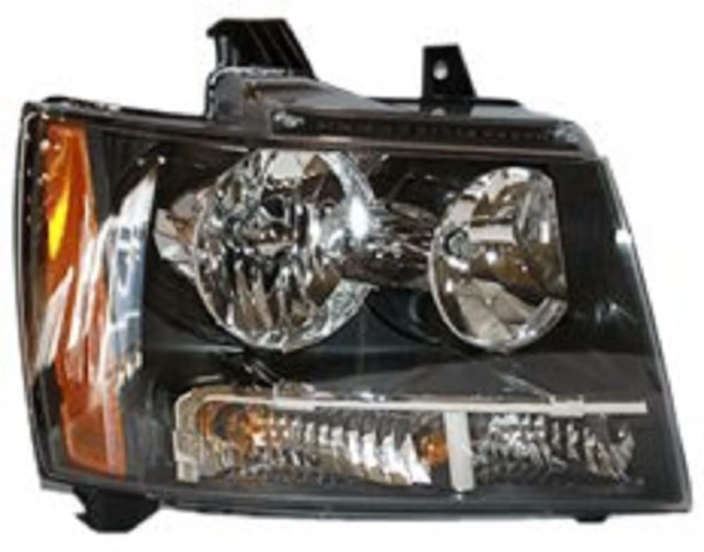 TYC Right Headlight Assembly Compatible with 2007-2014 Chevrolet Tahoe SUV - Replacement Headlamp for Improved Night Driving Safety